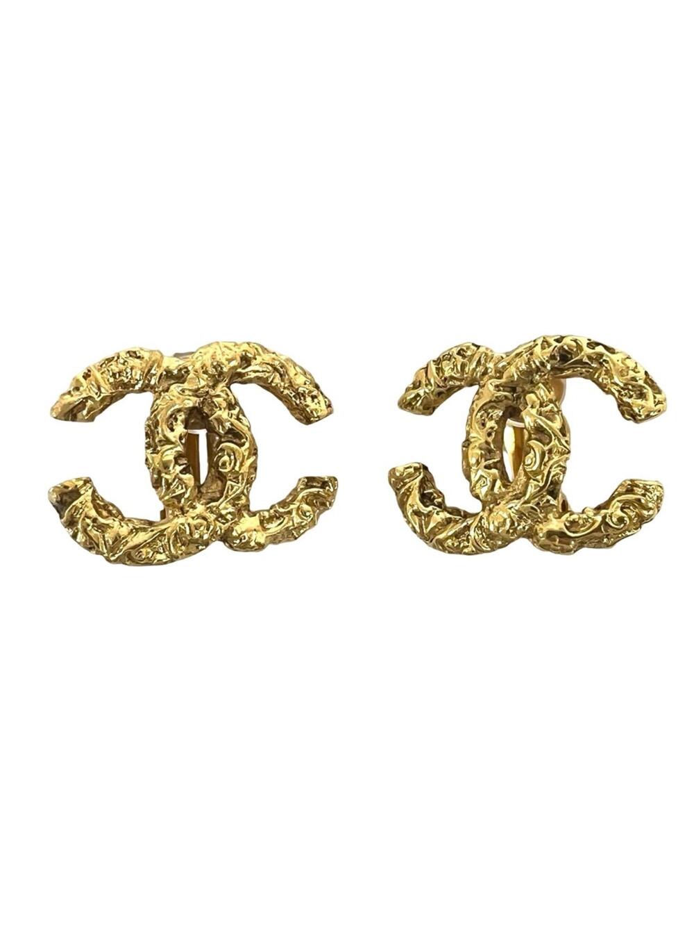 Chanel Cc Logo Clip-On Earrings Metal #371533C12B